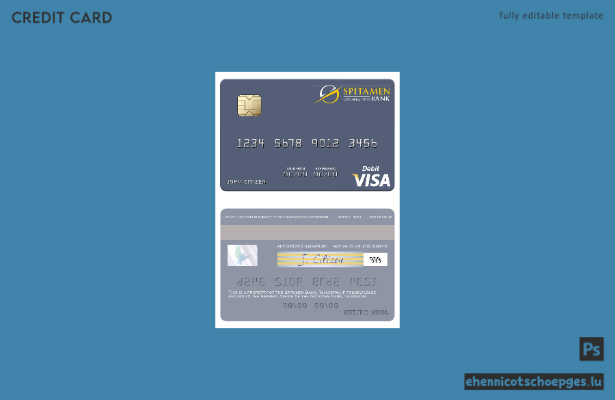 Beispielvorschau für die Visa-Debitkarte der Tadschikistan Spitamen Bank